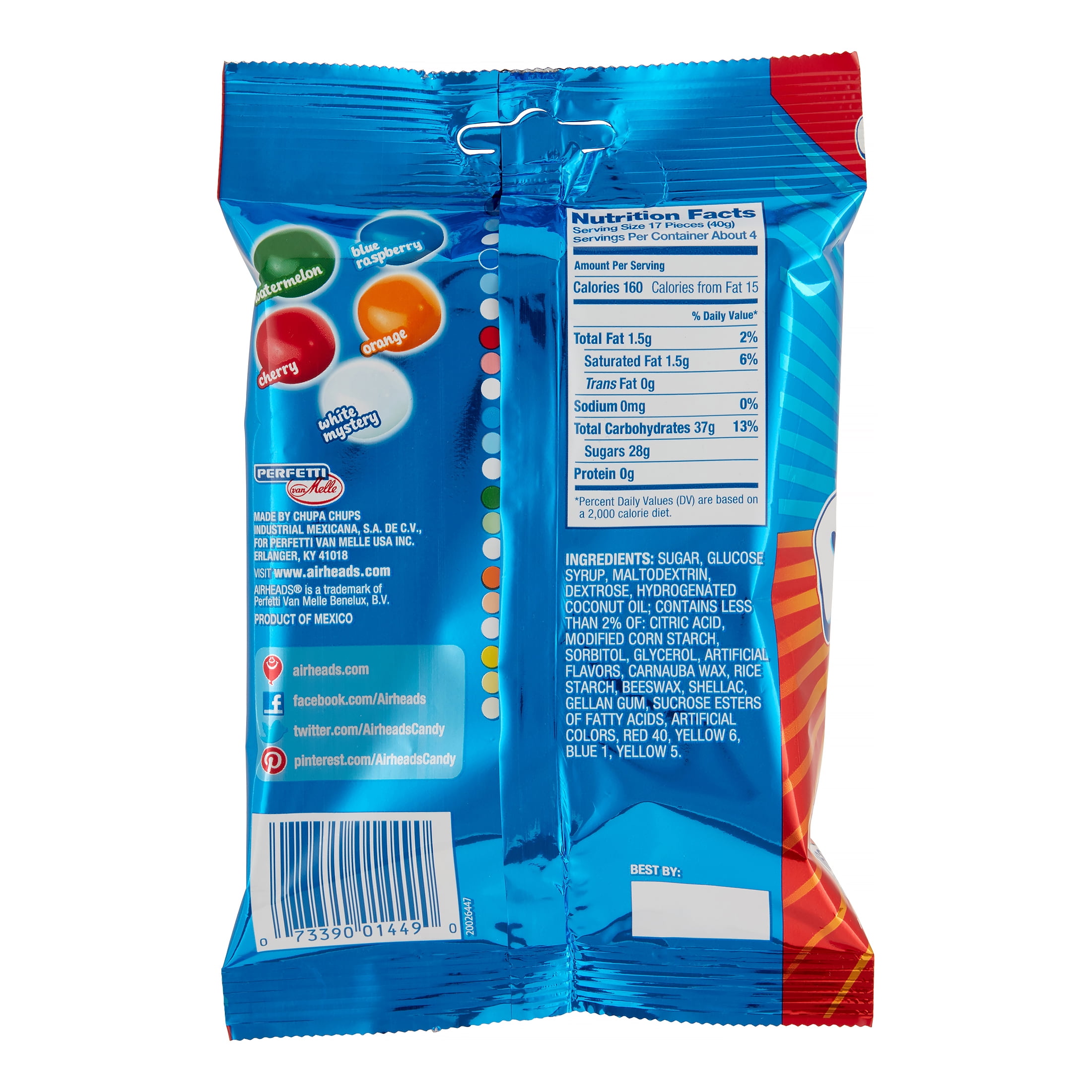 Airheads Bites Fruit Flavored Chewy Candy, 6 Oz.