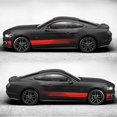 thumbnail image 2 of Universal Sports Racing Stripe Graphic Stickers and Decals for Truck Auto Car Body Side Door (Black), 2 of 3