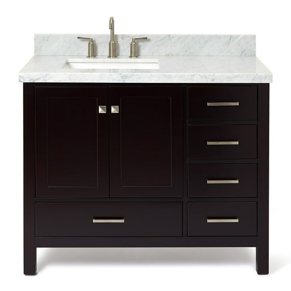 Ariel A043slcwrvo Cambridge 43" Free Standing Single Basin Vanity Set - Brown