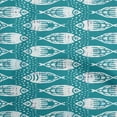 thumbnail image 1 of oneOone Cotton Poplin Twill Dark Teal Green Fabric Asian Block Fish Dress Material Fabric Print Fabric By The Yard 56 Inch Wide, 1 of 4
