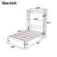 thumbnail image 5 of Euroco Wood Twin Size Murphy Bed, Convertible Wall Bed, White, 5 of 12