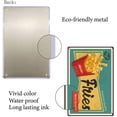 thumbnail image 3 of French Fries Tin Sign Metal Food Sign Vintage Funny Sign for Home Coffee Restaurant Bar Sign 12 x 8 Inch Colorful, 3 of 7