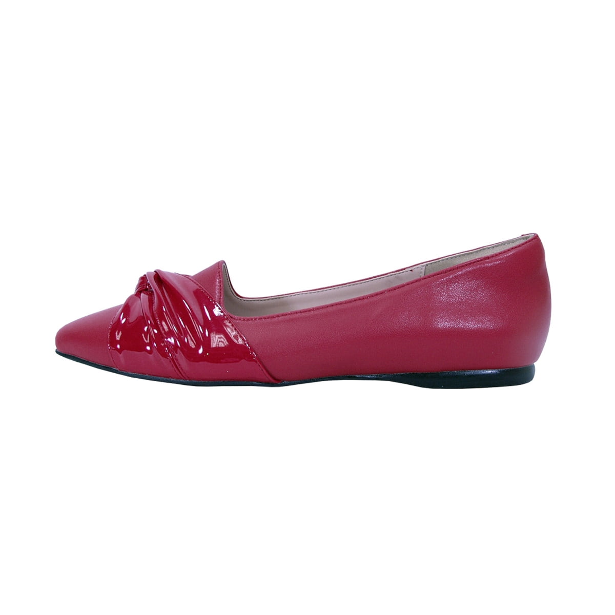 Whitney (FT6045) Women Wide Width Pointed Toe Flats RED 10.5