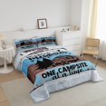 thumbnail image 4 of RV Camper Bedding Queen,Camping Comforter Set Camping Decor,RV Travel Car Camping Down Comforter for Adult Men,Hand Drawn Wooden Plank Grunge Vintage Quilt Camping Accessories for Inside Brown Blue, 4 of 5