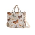 thumbnail image 2 of Corduroy Tote Bag for Women Shoulder Handbags Fashion Ladies Purses Satchel Messenger Bags Earthy Tones Butterflies S, 2 of 8