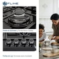 thumbnail image 5 of Parrilla de Gas empotrable Fline Oporto 4 Vidrio templado 58 cm Oporto 4, 5 of 5