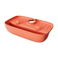 thumbnail image 3 of Bandeja colectora de mango de grifo, protectores de fregadero, estante de drenaje de esponja, organizador de fregadero, grifo de cocina, alfombrilla Naranja Sunnimix Bandeja de grifo de silicona, 3 of 8