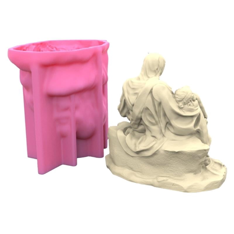 3D Statue Mold Silicone Pieta Silicone Candle Making Mold Gypsum Candle Mold