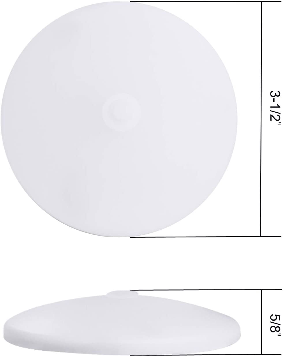 Facon 3-1/2'' LED RV Puck Light Super Slim Under Cabinet Light, 6-Packs Surface Mount Ceiling Dome Light with Push Switch, 12V DC Interior Light for RV Camper Trailer Motorhome, 3400K Warm White Light