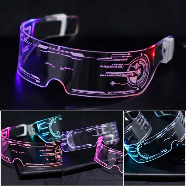 dettelin led glasses colorful luminous light up eyeglasses for men women