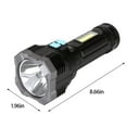 thumbnail image 3 of Linterna Led de Alta Potencia con Luz Lateral Cob | Linterna Recargable de 1200 Lúmenes para Camping | 4 Modos de Iluminación, Carga Usb y Resistente Al Agua Ipx6 para Actividades Al Aire Libre, 3 of 7