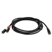 Y Adapter Cable Subwoofer Y Cable 1X to 2X RAC Audio Cable 1 to 2 Power Amplifier Audio Cable,5 Meter
