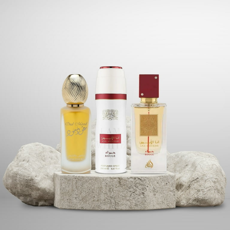 Valaya Exclusif × Ana Abiyedh Rouge セット Ana Abiyedh Rouge by Lattafa, 3 Piece Gift Set for Unisex