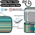 thumbnail image 3 of Tribal Antique Pattern Lunch Bag – Rustic Style Geometric Thermal Bento for Style-Conscious, 3 of 6