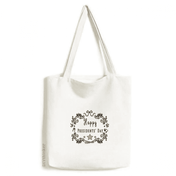 happy presidents day euan relief tote canvas bag shopping satchel casual handbag