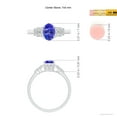 thumbnail image 4 of ANGARA Natural Vintage Style Oval Tanzanite Ring with Diamonds in 14K White Gold for Women (Size-7x5mm) | December Birthstone, Birthday, Anniversary, Jewelry Gift for Women | Natural Tanzanite Ring, 4 of 9