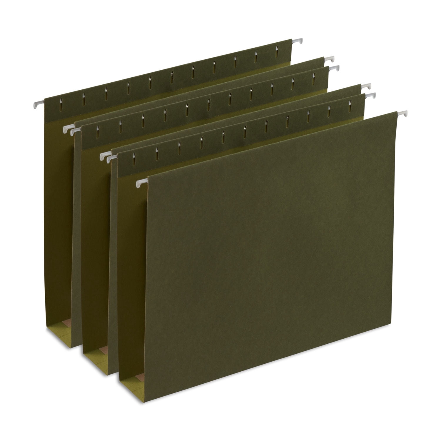 Universal Box Bottom Hanging File Folders, Letter Size, 1/5-Cut Tab, Standard Green, 25/Box (14142)
