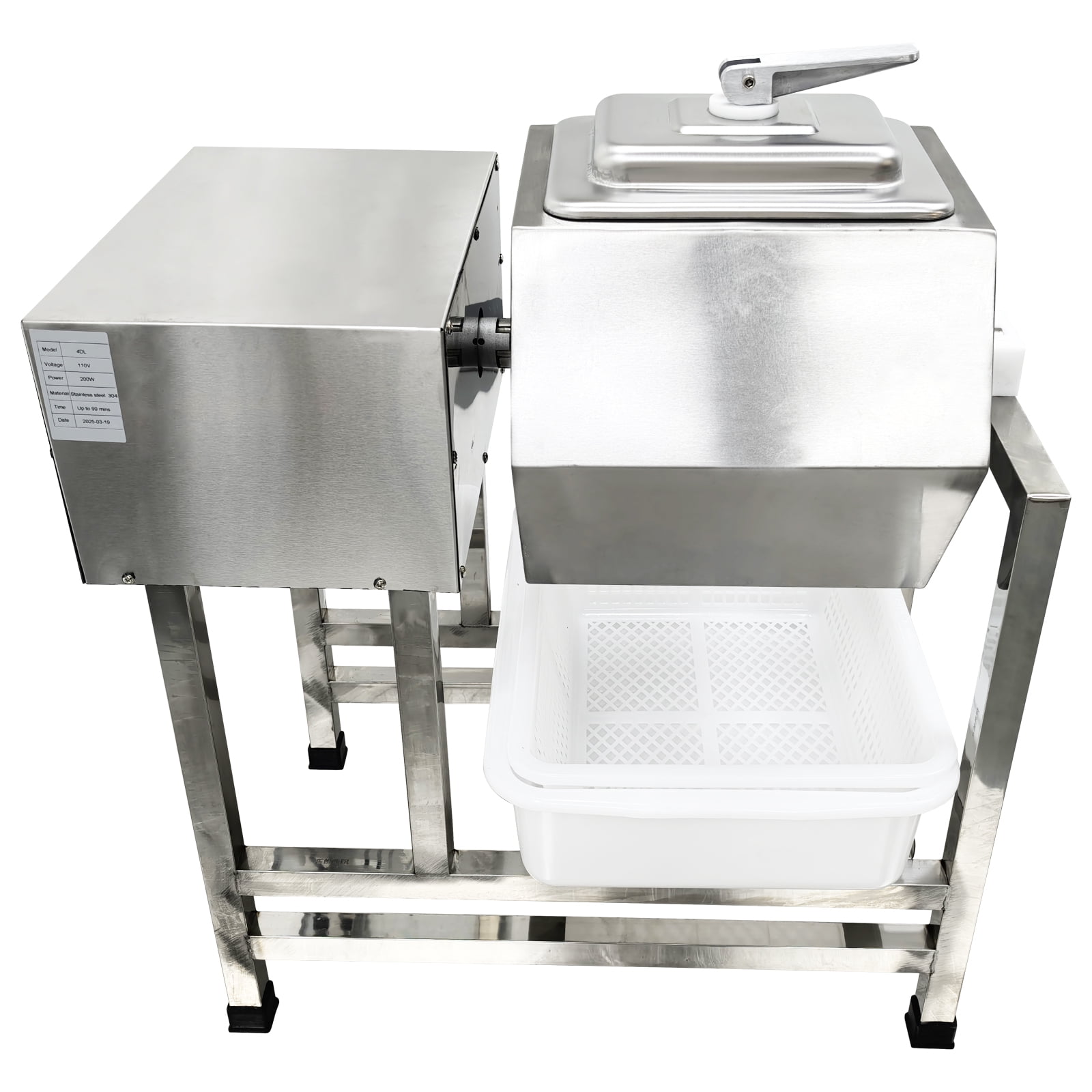 Rotatable Commercial Marinating Machine Hexagonal Stainless Steel Meat Vegetable Tumbler Marinator