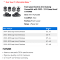 thumbnail image 2 of Front Lower Control Arm Bushing - Compatible with 2005 - 2010 Jeep Grand Cherokee 2006 2007 2008 2009, 2 of 2