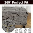 thumbnail image 4 of Ottoman Cover Rectangle, Stretch Velvet Storage Ottoman Cover Ottoman Covers Slipcover Rectangle-Removable Storage Bench Cover Folding Ottoman Covers with Elastic Bands Ties,Print C,Medium, 4 of 11