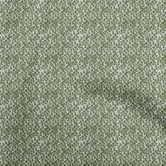 oneOone Silk Tabby Forest Green Fabric Floral Sewing Fabric By The Yard Printed Diy Clothing Sewing Supplies 42 Inch Wide