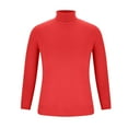thumbnail image 6 of Turtleneck Pullover for Men Long Sleeve Solid Color Sweater Stretchy Slim Fitted Casual Sweaters Winter Tops (L, Red), 6 of 6