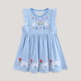 thumbnail image 5 of PRfgtbd Toddler Girl Dress Girls Summer Dresses Easter Cartoon Applique Short Sleeve Casual T-Shirt Dress Kids Sundress Party Daily Wear Stylish Dresses, 5 of 7