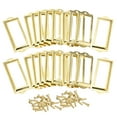 thumbnail image 1 of Unique Bargains 83x30mm Drawer Tag Label Metal Label Holder File Tag Frames Gold Tone 20 Pack, 1 of 6