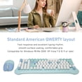thumbnail image 4 of Keyboard and Mouse Combo, Cute Mixed Color Keyboard Mouse Set, 2.4Ghz 98 Keys Ergonomic Keyboard with Auto Sleeping, Silent Computer Mouse for Win 98 7 8 10 11 PC Laptop, 4 of 8