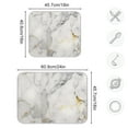 thumbnail image 3 of Grey White Marble Dish Drying Mat for Kitchen Counter 18x24 In Absorbent Microfiber Reversible Mats Dish Drainer Protector Rack Pad for Coffee Bar Table, 3 of 7