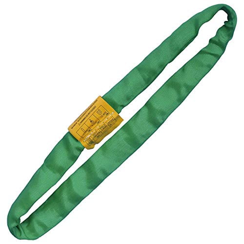 Écharpe Ronde Verte 8 Pieds à Levage Sans Fin Capacité en Polyester 10600 LBS