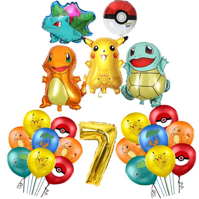 Pokemon Birthday Decorations Party Pikachu Tableware Plate Napkin Backdrop Balloons Decor For Kids Party Baby Shower Supplies