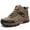Khaki, variant on Mens Running Shoes Casual Sneakers for Men High Top Hiking Sneakers Warm Outdoor Boots Leather Upper Durable Trekking Shoes for Adventures