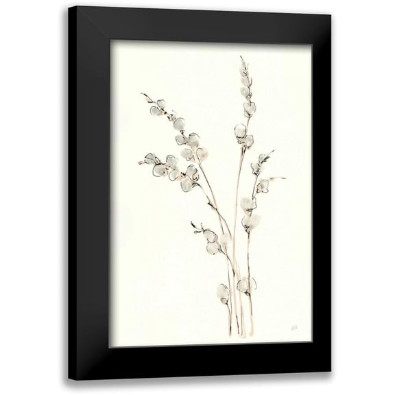 Paschke, Chris 11x14 Black Modern Framed Museum Art Print Titled - Pussy Willows IV