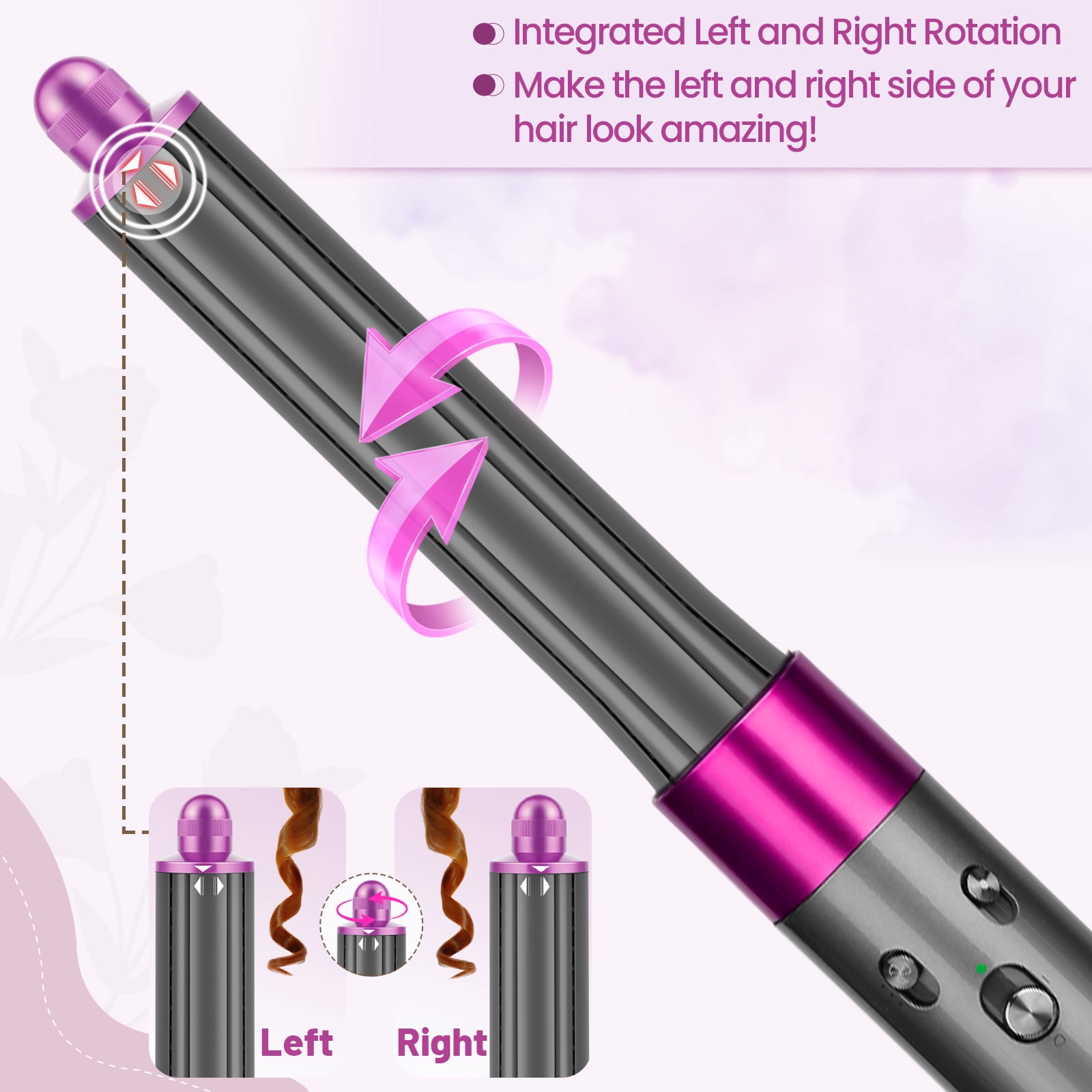 AFDD 1.25 inch Long Barrels Attachment Compatible with Dyson Airwrap Accessories Auto-Wrap Curling Barrels