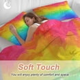 thumbnail image 5 of Rainbow Oil Painting Bedding 3 Piece Duvet Cover Set California King, Watercolor Colorful Abstract Art Soft Microfiber Comforter Cover with Zipper Closure & Pillowcases, FadeResistant Quilt Cover, 5 of 9