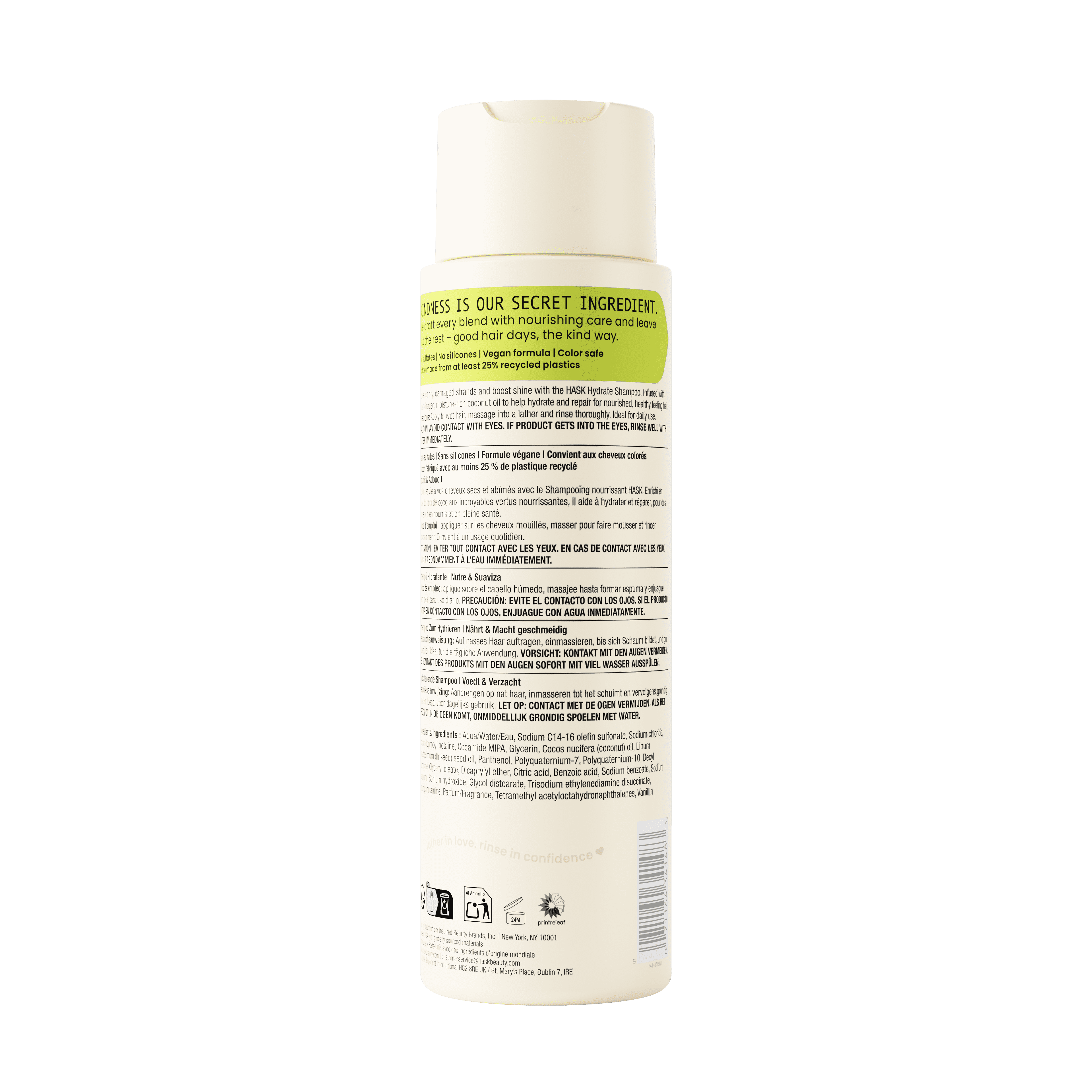 HASK Hydrate + Coconut Oil Shampoo, 16 fl oz