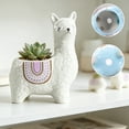 thumbnail image 6 of 6 inch Cute Alpaca Flower Pots, Animal Decorative Ceramic Planters for Indoor Gardens and Cacti, Colorful Office and Home Decor for Living Room,Kitchen, or Desk, 6 of 7