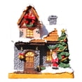 thumbnail image 1 of Christmas Light House Resin Statue Christmas Desktop Ornament Statue, 1 of 5