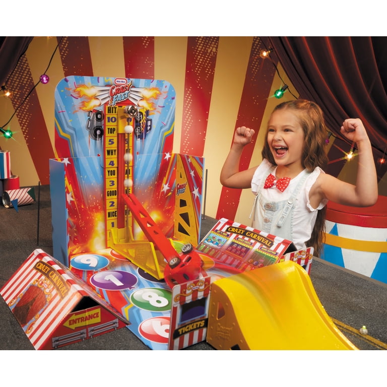 Little Tikes Crazy Fast Flip & Fly Carnival Playset with Pullback