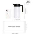 thumbnail image 2 of Sublimation Straight Thermal Coffee Carafe Pot Tumblers Blanks White 1.5 Liter 50 OZ Large Insulated Stainless Steel Vaccum Flask with Filters for Sublimation Oven Print 2 Pack, 2 of 7
