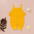 thumbnail image 2 of Baby Romper Sleeveless Summer Autumn Newborn Girl Solid Suspender Jumpsuits Knit Toddler Infant Clothing Fashion Ruffle Playsuit, 2 of 5