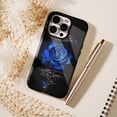 thumbnail image 6 of Blue Rose Gothic iPhone Case Elegant Floral Design Women's Valentine Gift Compatible with iPhone 11/12/13/14/15/16 (Pro Max/Plus), 6 of 9