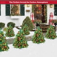 thumbnail image 4 of Yexmas 2PCS Small Outdoor Christmas Trees with LED Lights,30" Artificial Xmas Decora for Porch,Yard,Pathway,Garden,PVC+PE+Pine Needles, 4 of 9