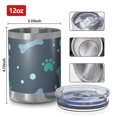 thumbnail image 3 of 12oz Tumblers Paw Prints and Bones Vacuum Insulated Stainless Steel Travel Tumbler Cups Mug with Lid and Straw for Beer,Coffee,Beverages with Cleaning Brush for Cold & Hot Drinks, 3 of 5