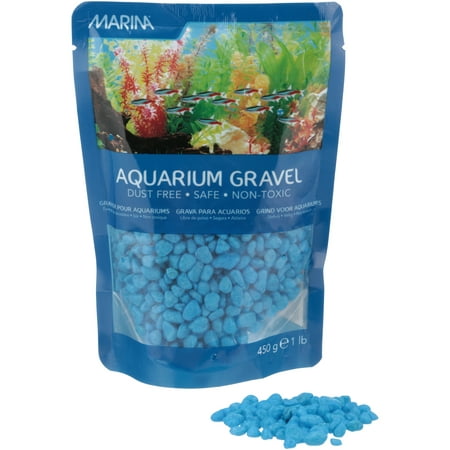 Marina Decorative Blue Aquarium Gravel, 1 lb