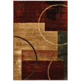 thumbnail image 1 of Tapis de Zone Géométrique Rouge et Marron 5 x 7 Pieds, 1 of 1