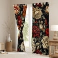 thumbnail image 3 of Homewish Western Flower Floral Curtains Pack of 2 (42x84 Each), Rustic Plant Botanical Curtains Blackout, Retro French Style Bedroom Curtains, Blackout Curtains Room Decor, 3 of 6