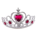 thumbnail image 1 of Qarigey Diademas con coronas elegantes y fáciles de usar para niñas, diadema con coronas, decoración, amplia aplicación Accesorio para el cabello Rosa roja, 1 of 6