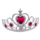 thumbnail image 1 of Guardurnaity Agregue un toque de elegancia al atuendo Coronas para niñas Diadema Decoración Princesas Coronas Diadema Fácil de usar Accesorio para el cabello Rosa roja, 1 of 6